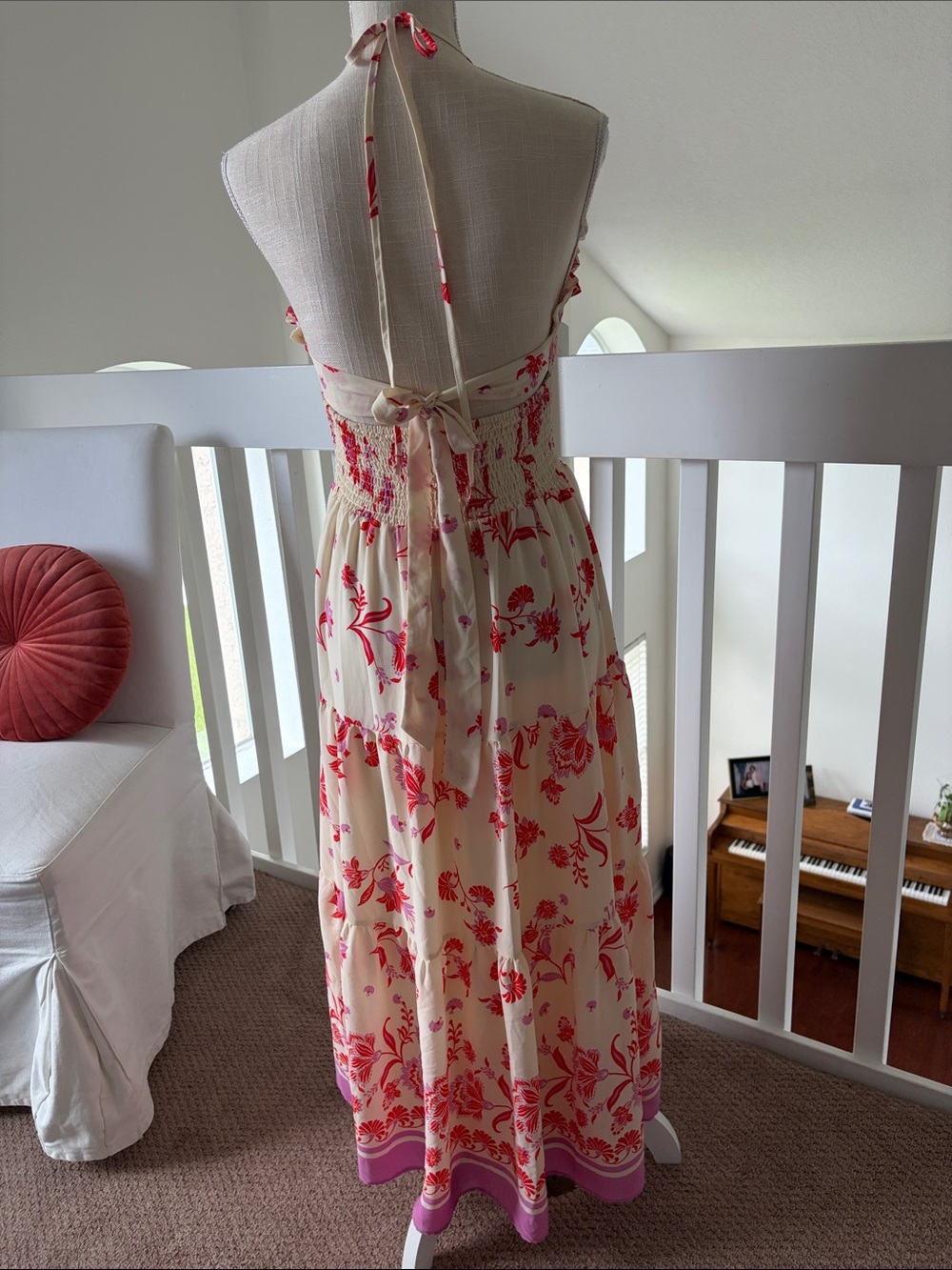 Chelsea & Violet Floral Halter Long Dress - Picture 4 of 10